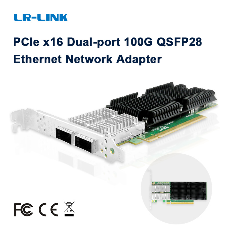 100Gbe Qsfp28 Network Card - LR-LINK 1014PF 100G Network Card Dual-port