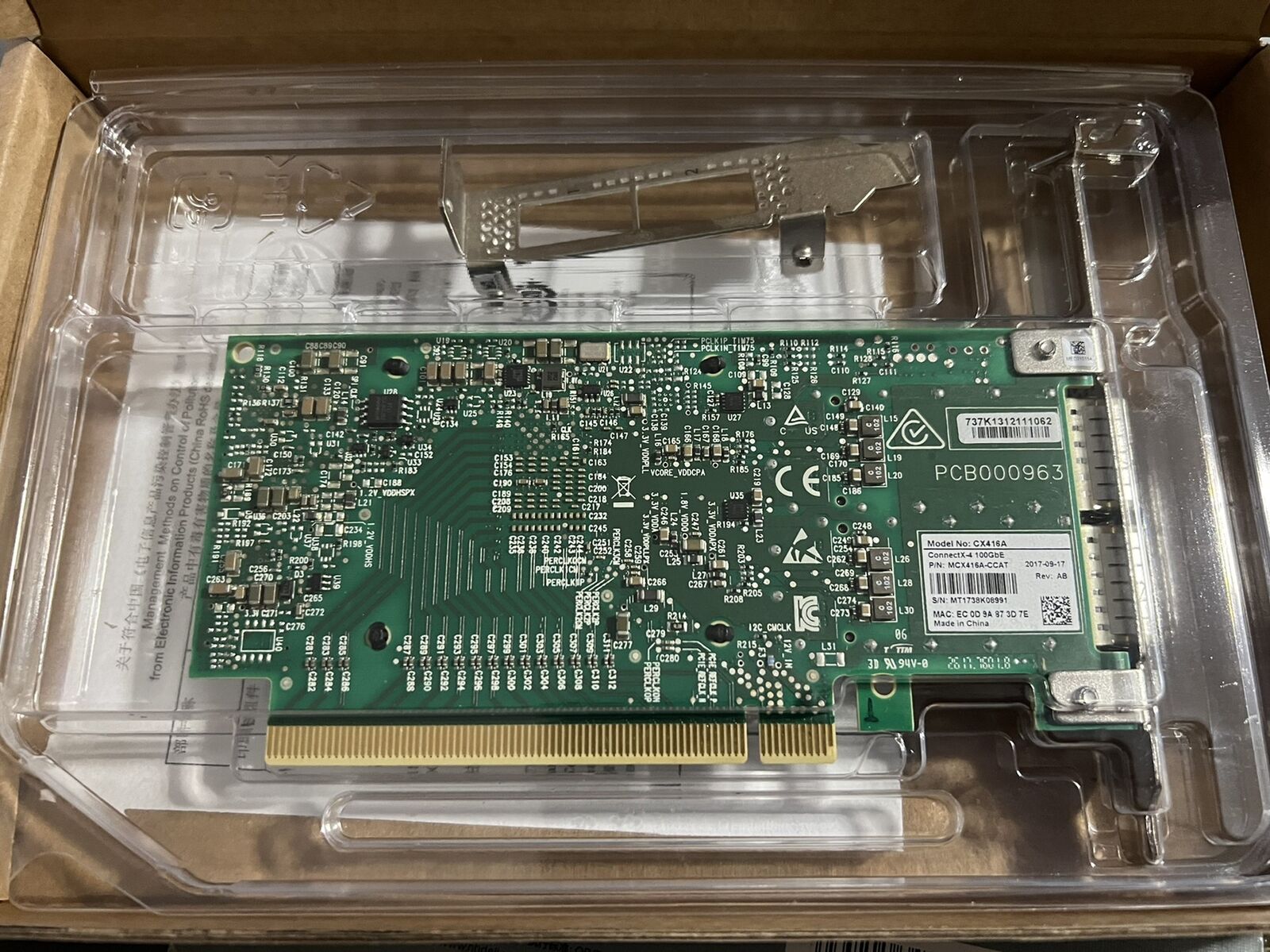 Mellanox MCX416A-CAT CX416A Du - огляд і ціна 100Gbe Qsfp28 Network Card